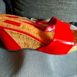 Red Cork Sandals